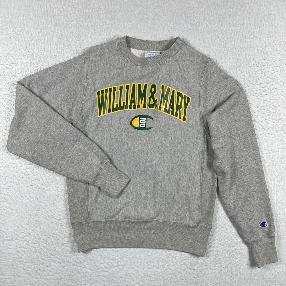 William & Mary Tribe‎ Sweatshirt Mens XS Gray Champion Pullover Gym College Jog